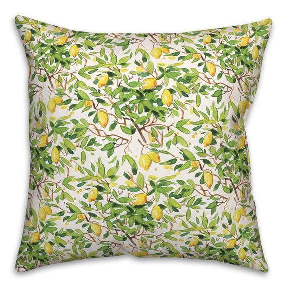 Creative Products Watercolor Lemon Tree Pattern 18 x 18 Indoor ...