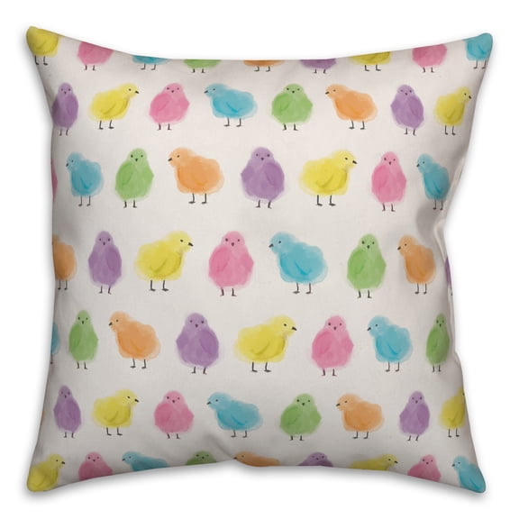 Creative Products Watercolor Peeps 18x18 Spun Poly Pillow