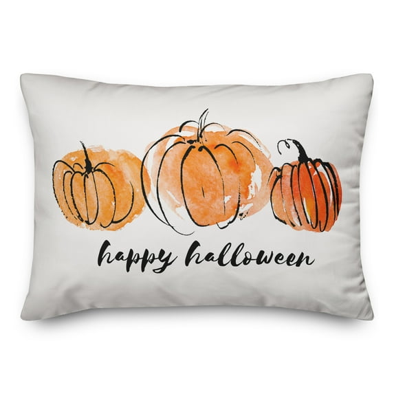 Creative Products Watercolor Pumpkins 14x20 Spun Poly Pillow