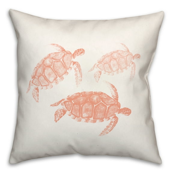 Creative Products Watercolor Sea Turtles 18x18 Spun Poly Pillow
