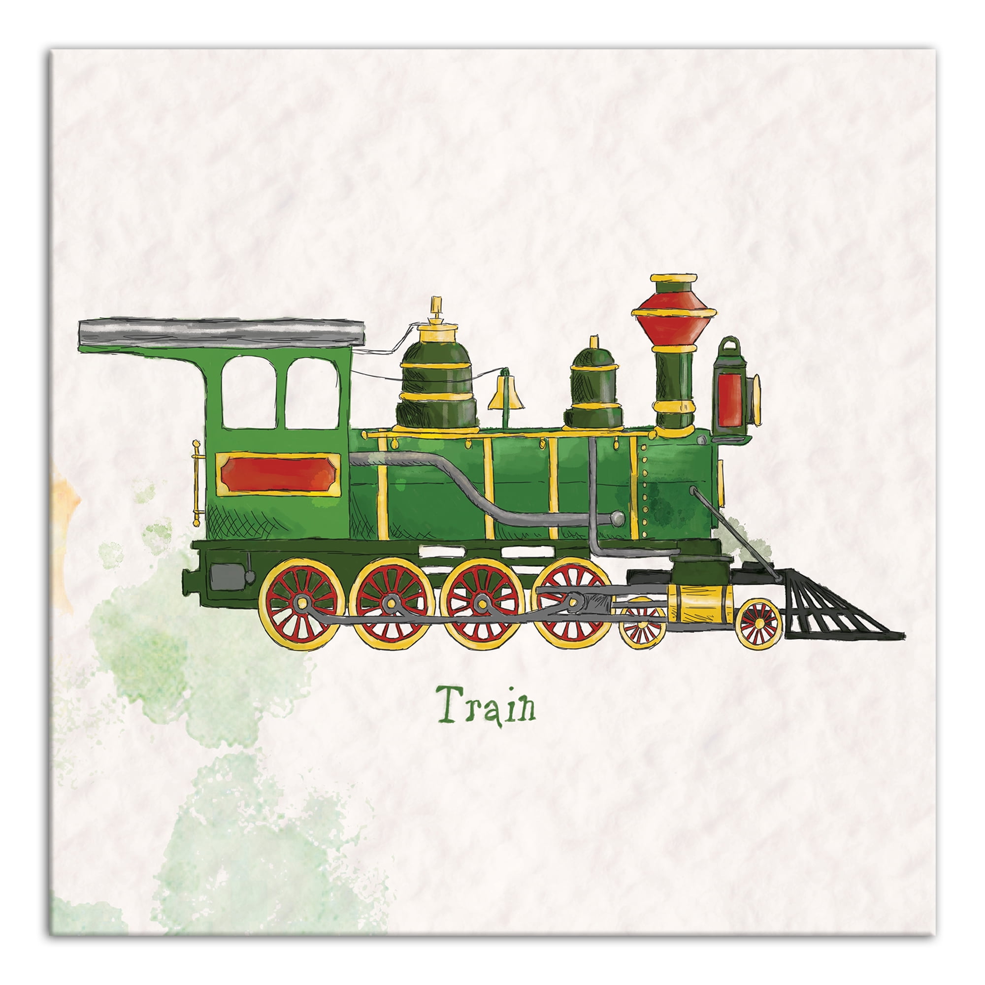 Creative Products Watercolor Steam Engine 12x12 Canvas Wall Art ...