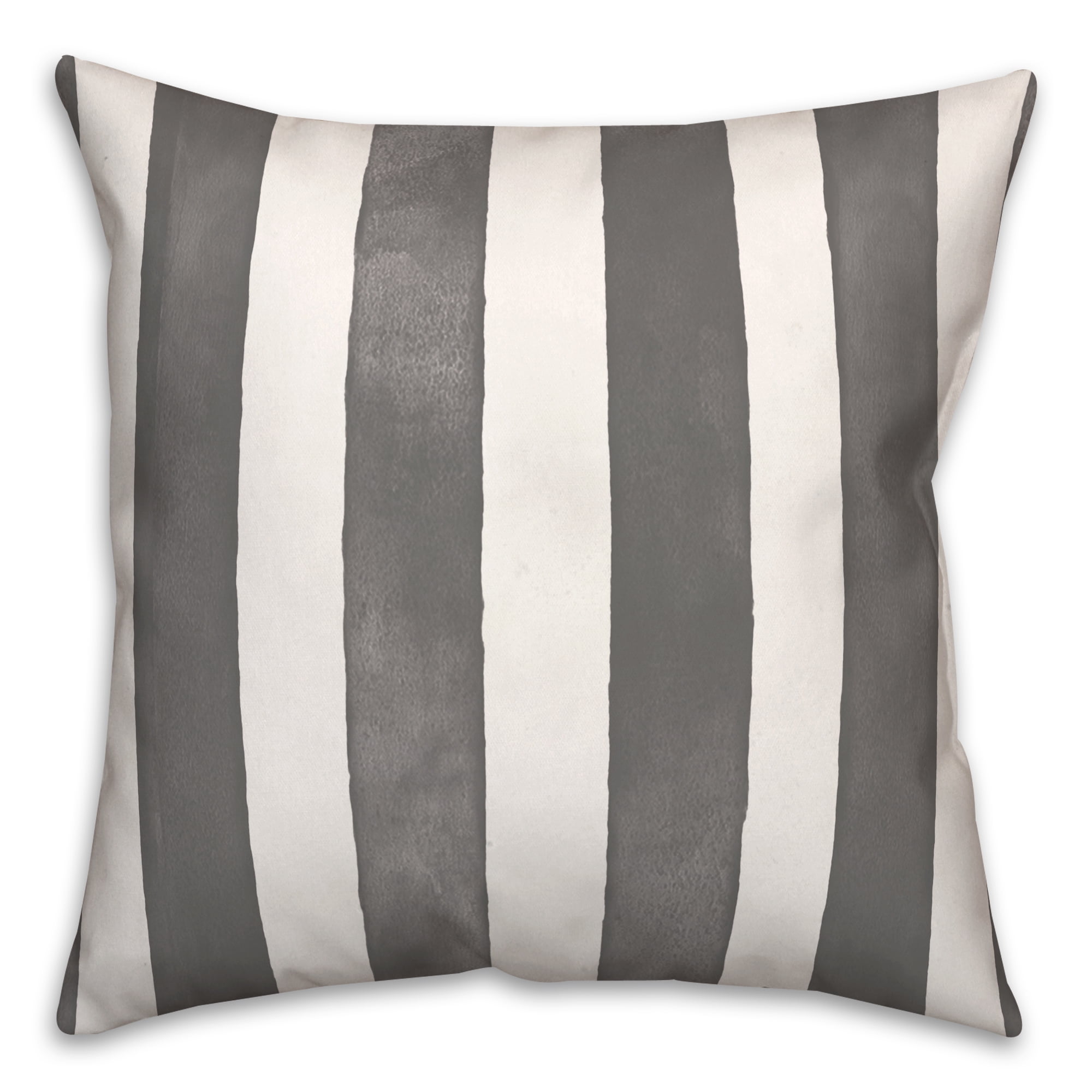 Creative Products Watercolor Stripe Gray 18 x 18 Indoor / Outdoor Pillow