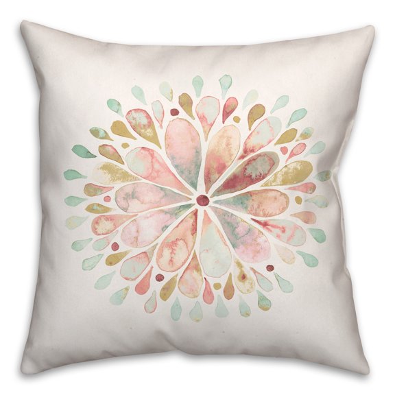 Creative Products Watercolor Sunburst 18x18 Spun Poly Pillow