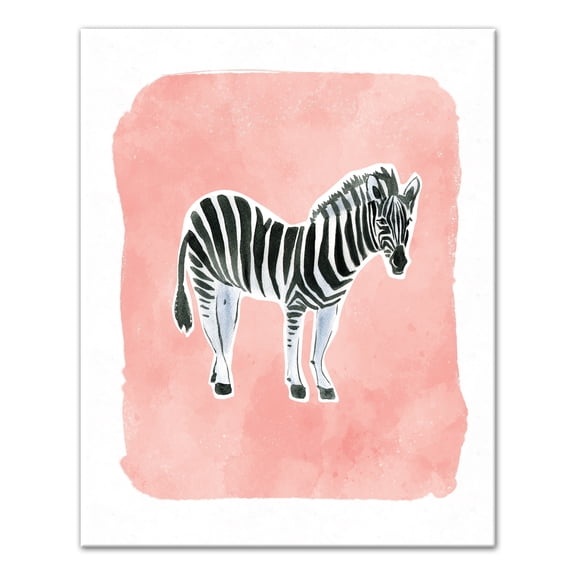 Creative Products Watercolor Zebra 16x20 Canvas Wall Art