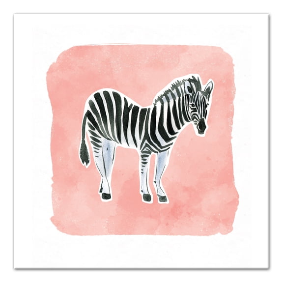 Creative Products Watercolor Zebra 24x24 Canvas Wall Art