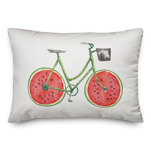 Creative Products Watermelon Bike 14x20 Spun Poly Pillow
