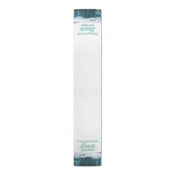 Creative Products Wave Beach And Back Teal 16x72 Poly Twill Table Runner