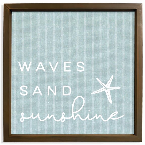 Creative Products Waves Sand Sunshine 16 x 16 Brown Framed Print