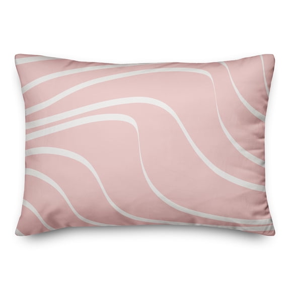Creative Products Wavy Lines On Pink 20 x 14 Spun Poly Pillow
