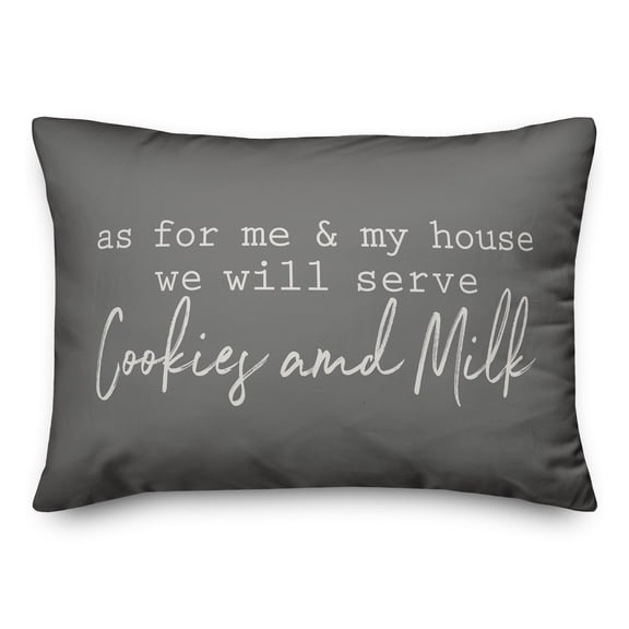 Creative Products We Will Serve Cookies And Milk 14x20 Spun Poly Pillow
