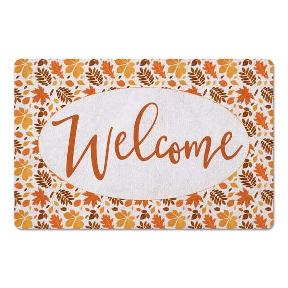 Creative Products Welcome Autumn Leaves 27x18 Floor Mat