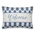 thumbnail image 1 of Creative Products Welcome Blue Pineapples Print 14x20 Indoor / Outdoor Pillow, 1 of 3
