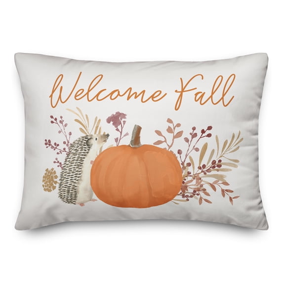 Creative Products Welcome Fall Hedgehog 20 x 14 Spun Poly Pillow