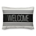 thumbnail image 1 of Creative Products Welcome Farmhouse Stripes Black 14x20 Indoor / Outdoor Pillow, 1 of 2