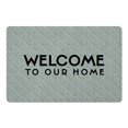 thumbnail image 1 of Creative Products Welcome Green Quatre on Blue 18 x 27 Floor Mat, 1 of 2