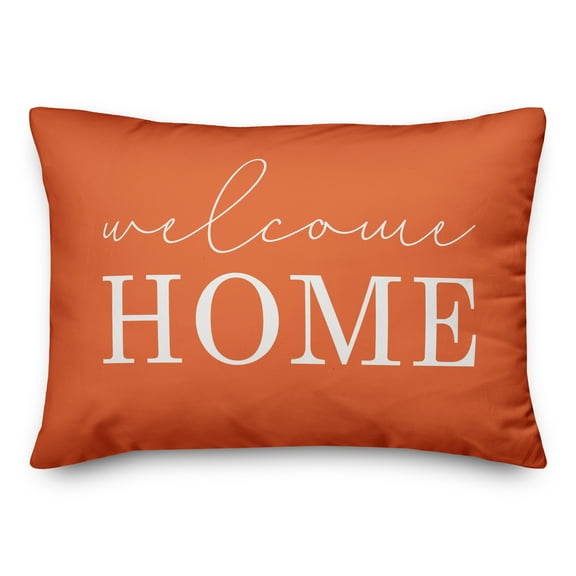Creative Products Welcome Home Script Orange 14x20 Indoor / Outdoor Pillow