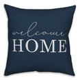 thumbnail image 1 of Creative Products Welcome Home Thin Script Navy 16x16 Indoor / Outdoor Pillow, 1 of 2
