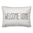 thumbnail image 1 of Creative Products Welcome Home White and Black 14x20 Indoor / Outdoor Pillow, 1 of 2