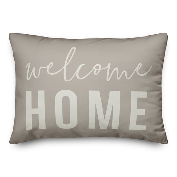 Creative Products Welcome Home on Gray 14x20 Indoor / Outdoor Pillow