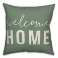 thumbnail image 1 of Creative Products Welcome Home on Green 18x18 Indoor / Outdoor Pillow, 1 of 3
