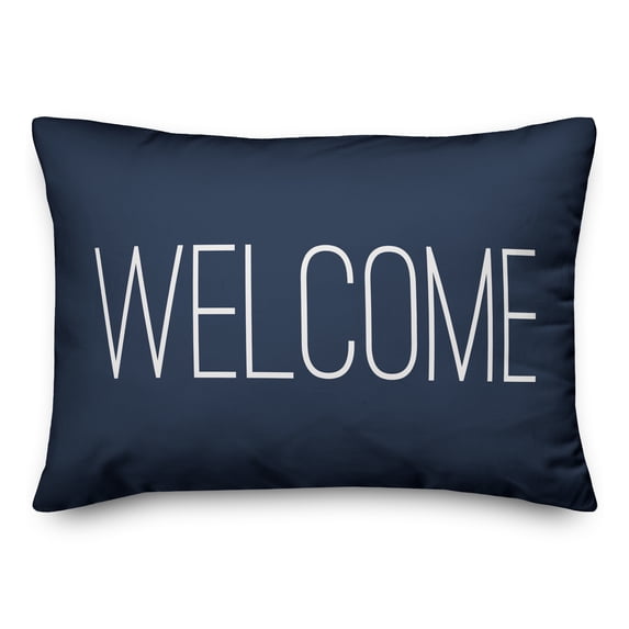 Creative Products Welcome Navy 14x20 Indoor / Outdoor Pillow