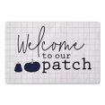 thumbnail image 1 of Creative Products Welcome Patch Gray 27x18 Floor Mat, 1 of 2