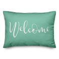 thumbnail image 1 of Creative Products Welcome Script Mint 14x20 Indoor / Outdoor Pillow, 1 of 2