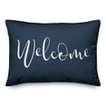 thumbnail image 1 of Creative Products Welcome Script Navy 14x20 Indoor / Outdoor Pillow, 1 of 2