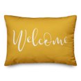 thumbnail image 1 of Creative Products Welcome Script Yellow 14x20 Indoor / Outdoor Pillow, 1 of 2
