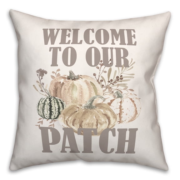 Creative Products Welcome To Our Patch 18 x 18 Spun Poly Pillow