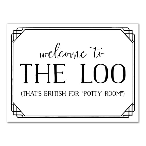 Creative Products Welcome To The Loo 18x24 Canvas Wall Art