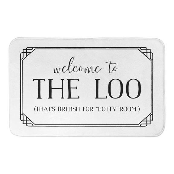 Creative Products Welcome To The Loo 34x21 Bath Mat