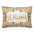 thumbnail image 1 of Creative Products Welcome Yellow and White Paisley Pattern 14x20 Indoor / Outdoor Pillow, 1 of 3