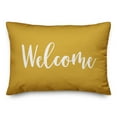 thumbnail image 1 of Creative Products Welcome in Mustard 14 x 20 Spun Poly Pillow, 1 of 3