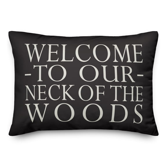 Creative Products Welcome on Black 14x20 Indoor / Outdoor Pillow