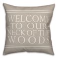 thumbnail image 1 of Creative Products Welcome on Gray 18x18 Indoor / Outdoor Pillow, 1 of 3
