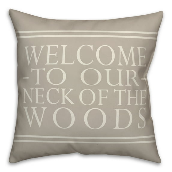 Creative Products Welcome on Gray 18x18 Indoor / Outdoor Pillow