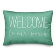 thumbnail image 1 of Creative Products Welcome to Our Porch Mint 14x20 Indoor / Outdoor Pillow, 1 of 2