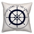thumbnail image 1 of Creative Products Welcome to the Lake 18x18 Indoor / Outdoor Pillow, 1 of 2