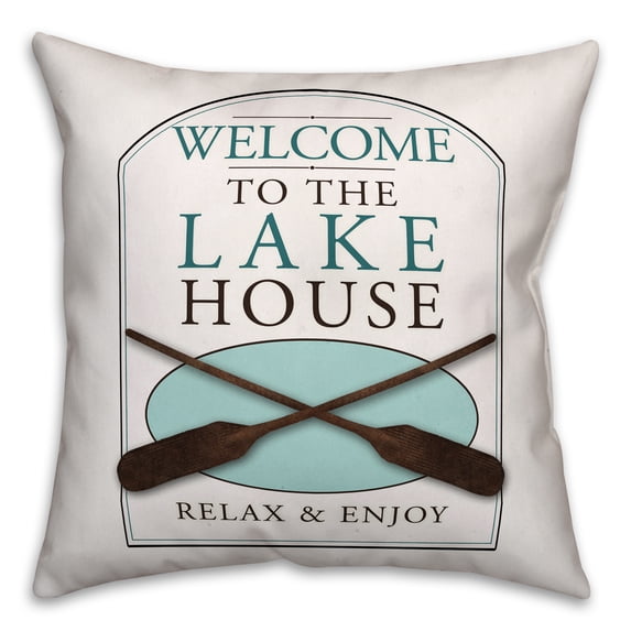 Creative Products Welcome to the Lakehouse 18x18 Indoor / Outdoor Pillow