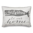 thumbnail image 1 of Creative Products Whalcome Home Gray 14x20 Spun Poly Pillow, 1 of 3