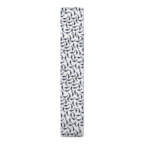 Creative Products Whale Pattern 16x72 Poly Twill Table Runner