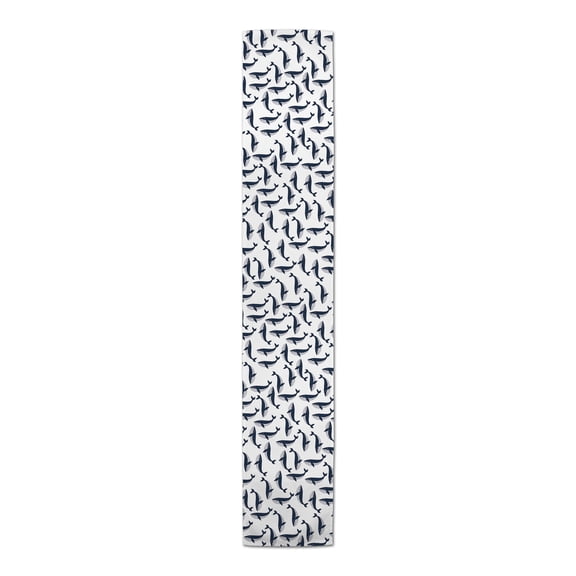 Creative Products Whale Pattern 16x90 Poly Twill Table Runner
