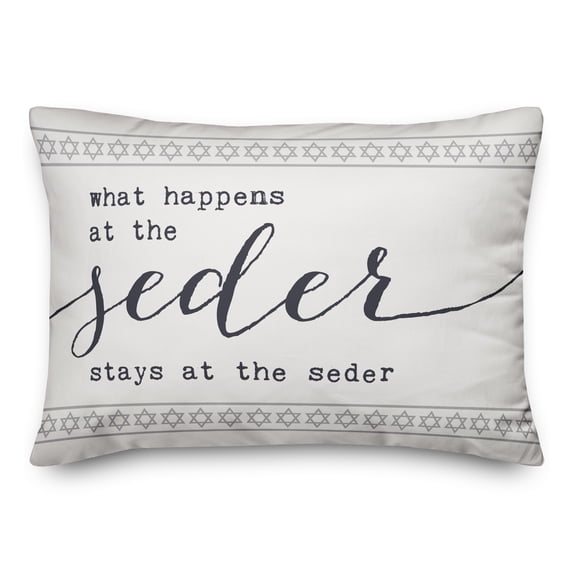 Creative Products What Happens at the Seder Stays the the Seder 14x20 Spun Poly Pillow
