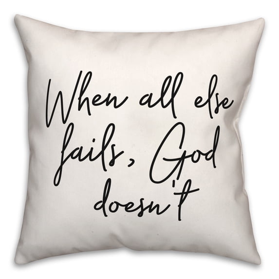 Creative Products When As Else Fails 18x18 Spun Poly Pillow