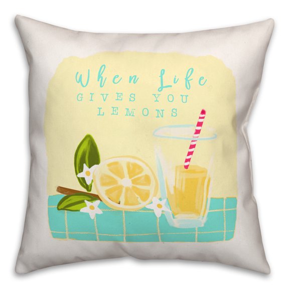 Creative Products When Life Gives You Lemons 18x18 Spun Poly Pillow