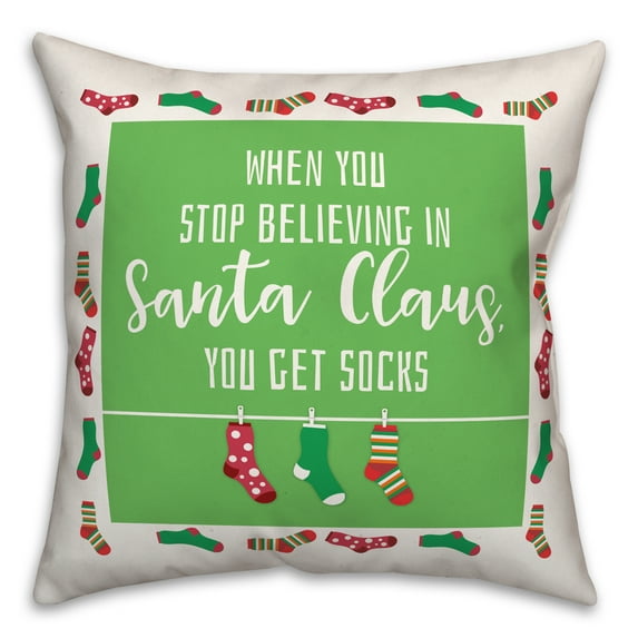 Creative Products When You Stop Believing 16 x 16 Spun Poly Pillow
