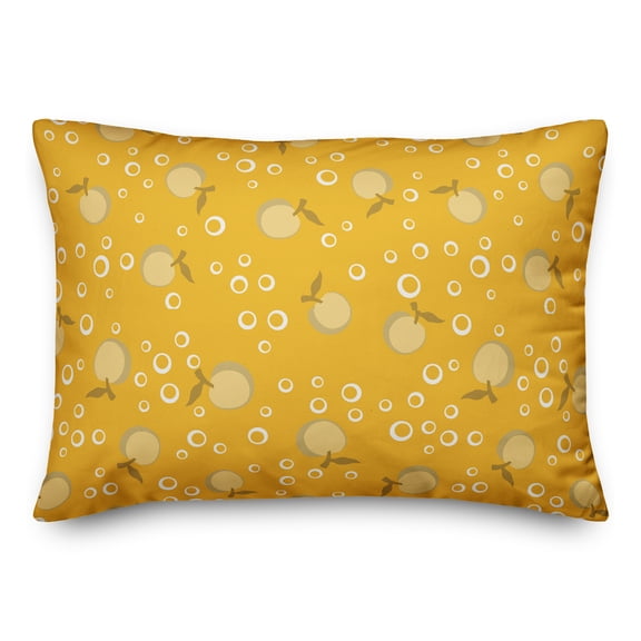 Creative Products Whimsical Cherry Pattern in Yellow 14x20 Spun Poly Pillow