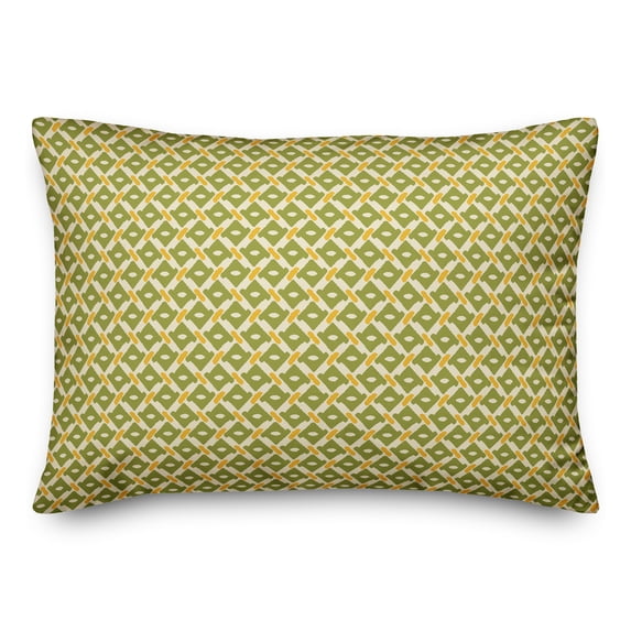 Creative Products Whimsical Diamond Pattern in Green 14x20 Spun Poly Pillow
