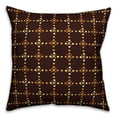 thumbnail image 1 of Creative Products Whimsical Folk Pattern in Brown 20x20 Spun Poly Pillow, 1 of 2